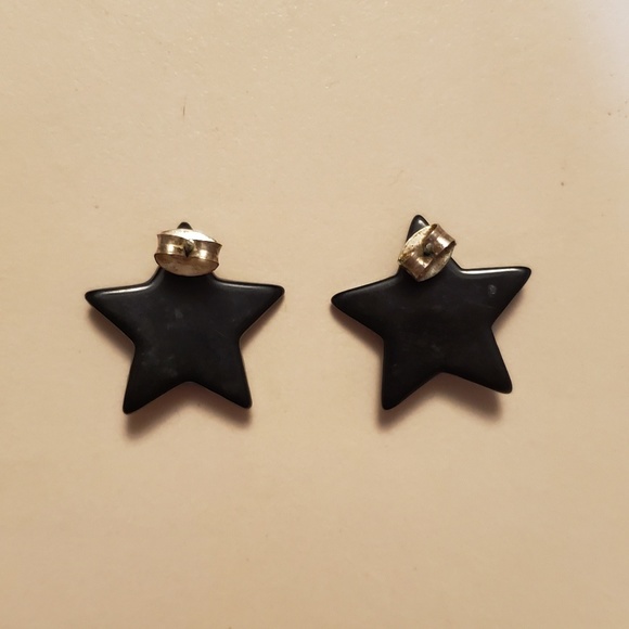 Black Star earrings - Picture 2 of 2
